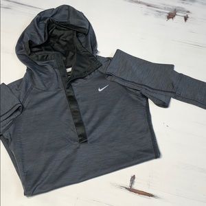 NIKE Dry-Fit Top with Hoodie X-SMALL